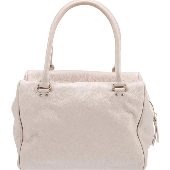 Kate SpadeCream Large Leather Satchel with Structured Shape and Gold Hardware - Picture 4 of 6